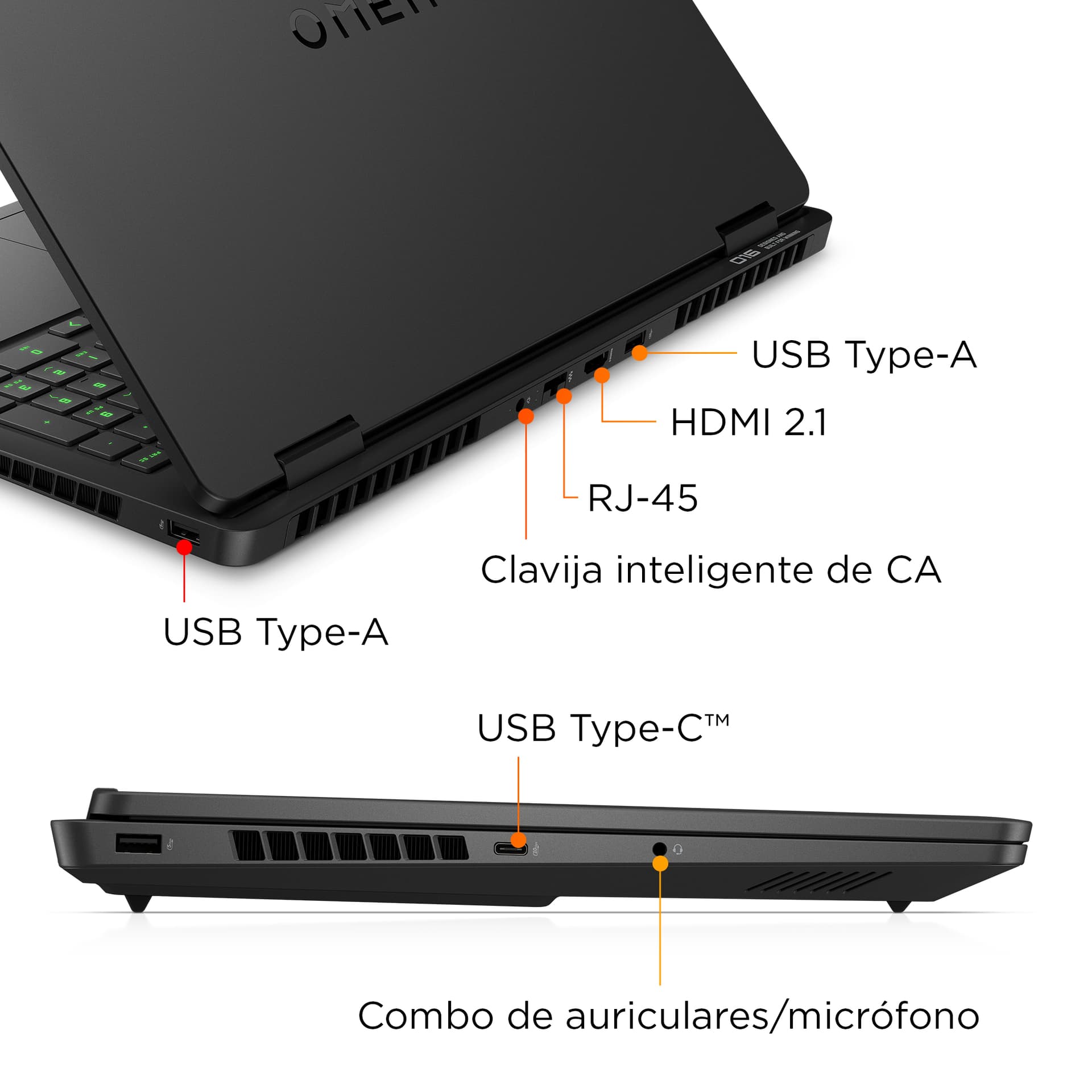 HP - Portátil Gaming HP OMEN 16-am0006ns, Intel Core Ultra 7-255H, 32GB, 1TB SSD, Nvidia GeForce RTX 5070 8GB, 16', W11. - imagen 6
