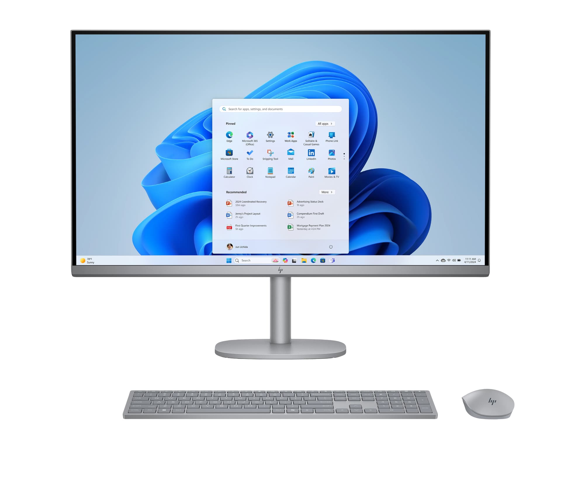 All in one - HP OmniStudio X 32-c0027ns PC, 31.5" UHD 4K, Intel® Core™ Ultra 7 155H, 32GB RAM, 1 TB SSD, Windows 11 Home, Plata meteoro - imagen 2