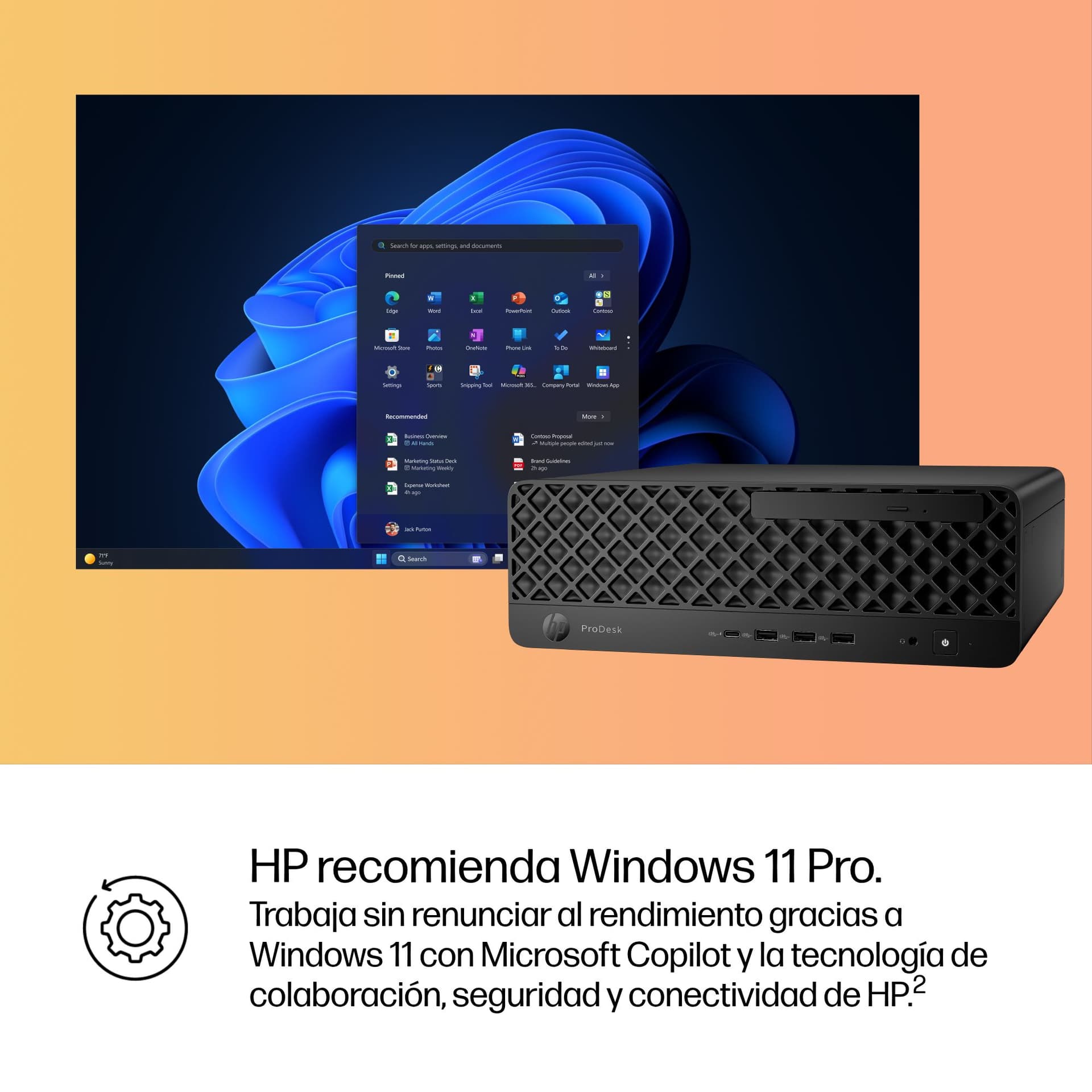 PC sobremesa - HP ProDesk 4 SFF G1i Profesional, Intel® Core™ Ultra 5 235, 16 GB RAM, 512 SSD, HD Graphics, Windows 11 Pro, Negro Jack - imagen 9