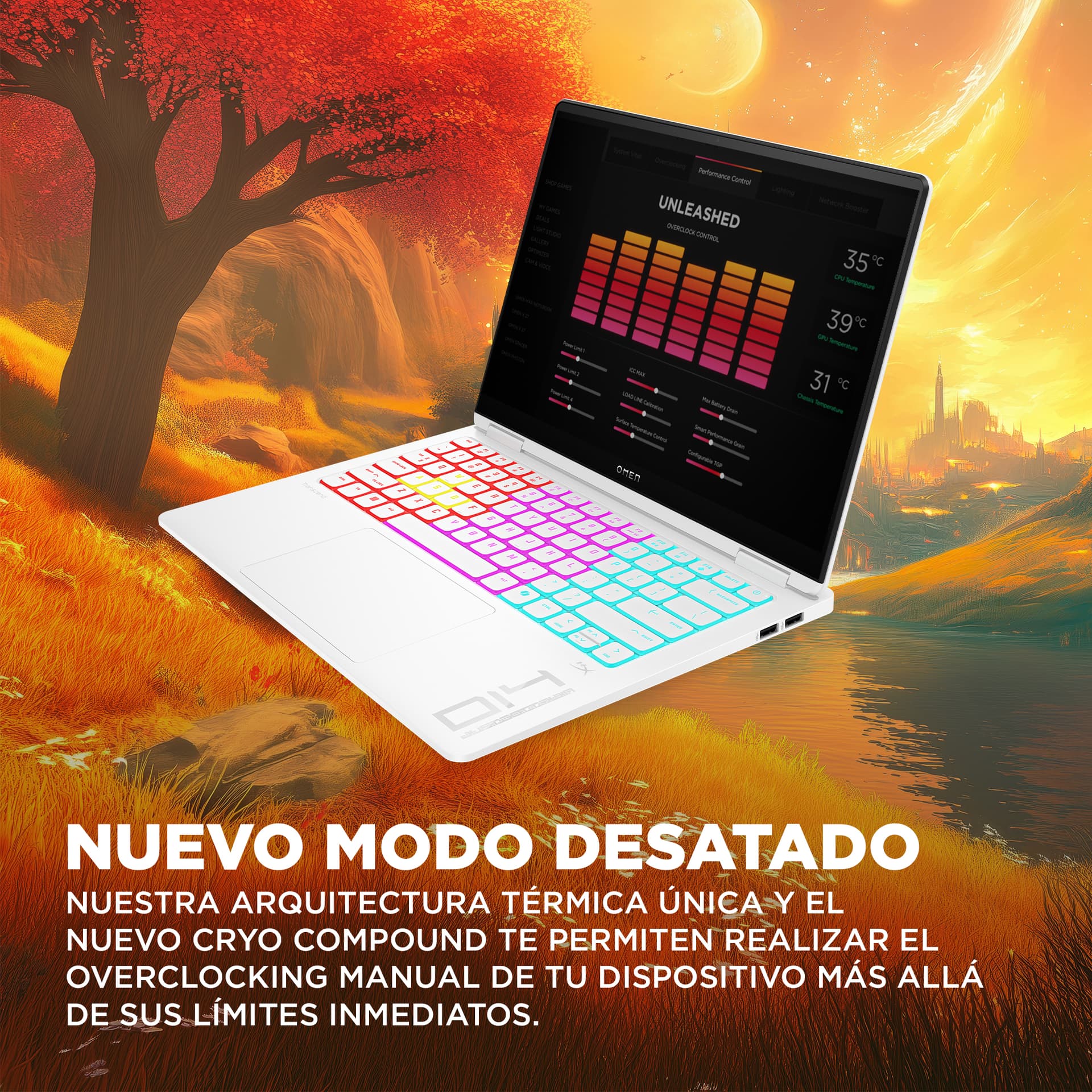 HP - Portátil Gaming HP OMEN Transcend 14-fb1003ns, Intel Core Ultra 9-285H, 64GB, 1TB SSD, Nvidia GeForce RTX 5070 8GB, 14' OLED, W11. - imagen 9