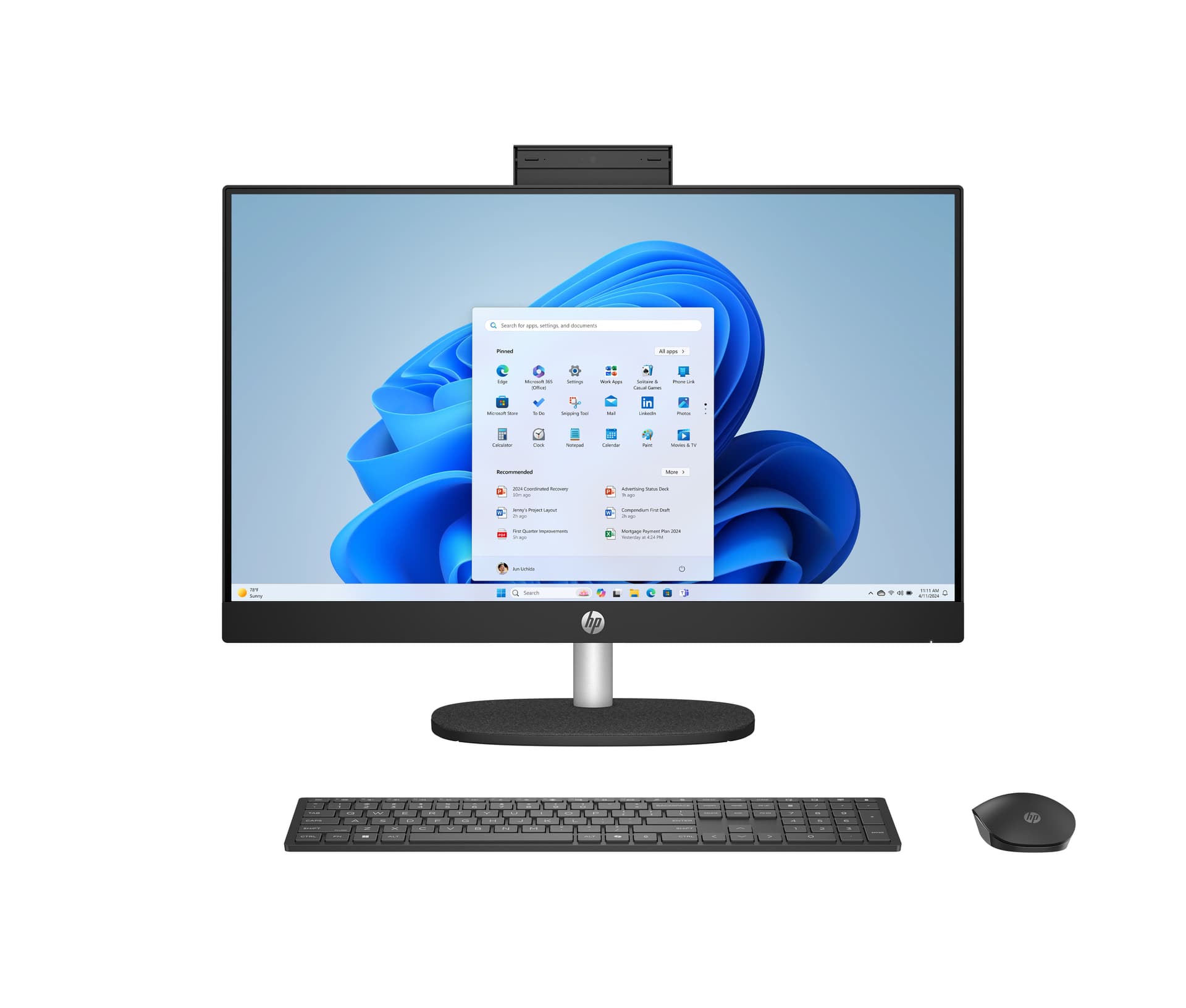 HP - All in One HP 24-ct2003ns, Copilot+PC, Ryzen AI 5, 16GB, 1TB SSD, 23,8', W11. - imagen 2