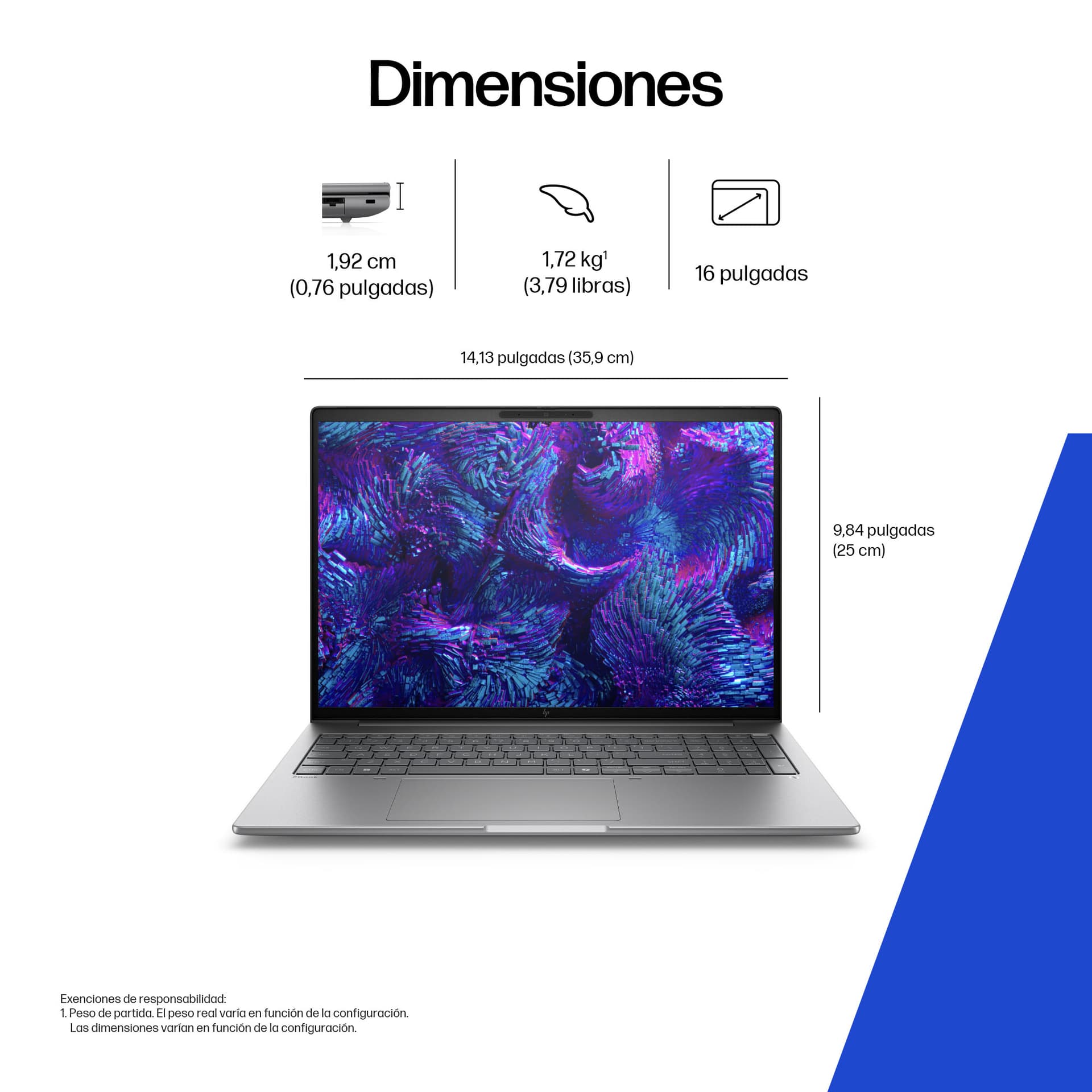 Portátil - HP ZBook 8 G1i Profesional, 16" WUXGA Táctil, Intel® Core™ Ultra 9 285H, 64 GB RAM, 1 TB SSD, RTX™ PRO 500, Windows 11 Pro - imagen 6