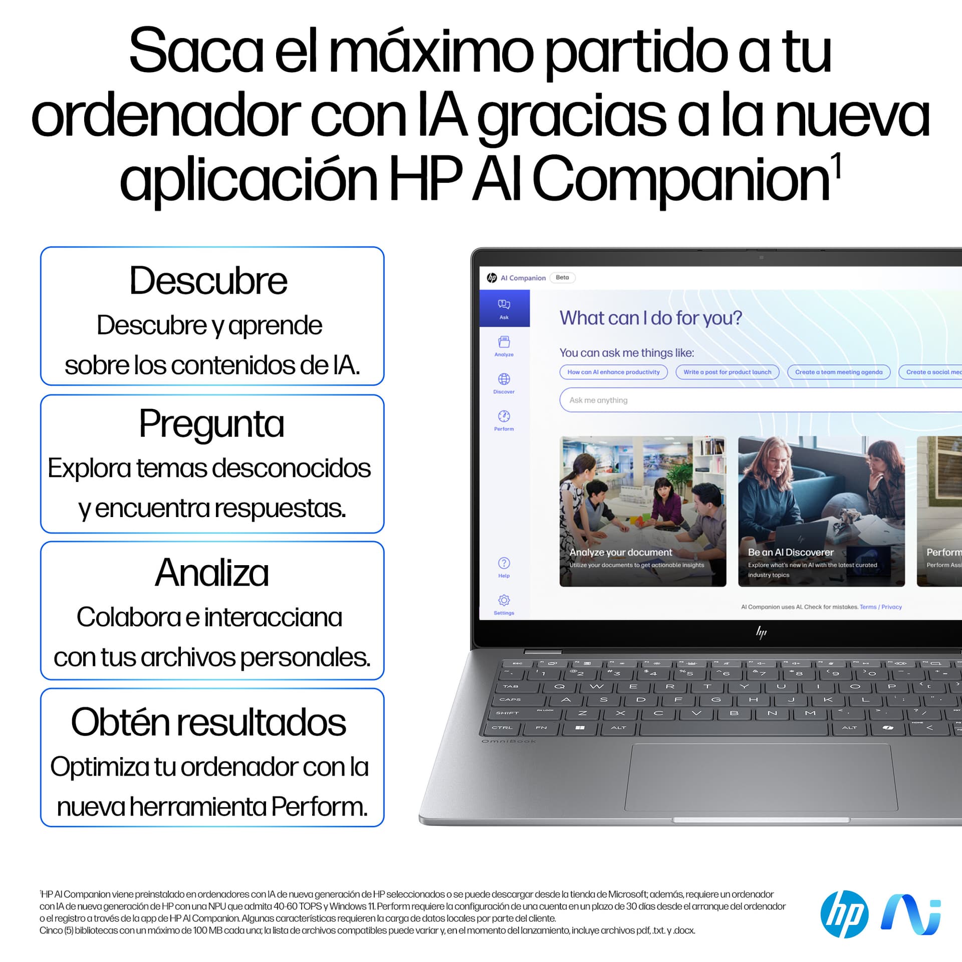 HP - Portátil HP OmniBook X 14-fe0000ns Copilot+PC, Snapdragon X Elite X1E-78-100, 16GB, 1TB SSD, 14', W11. - imagen 19