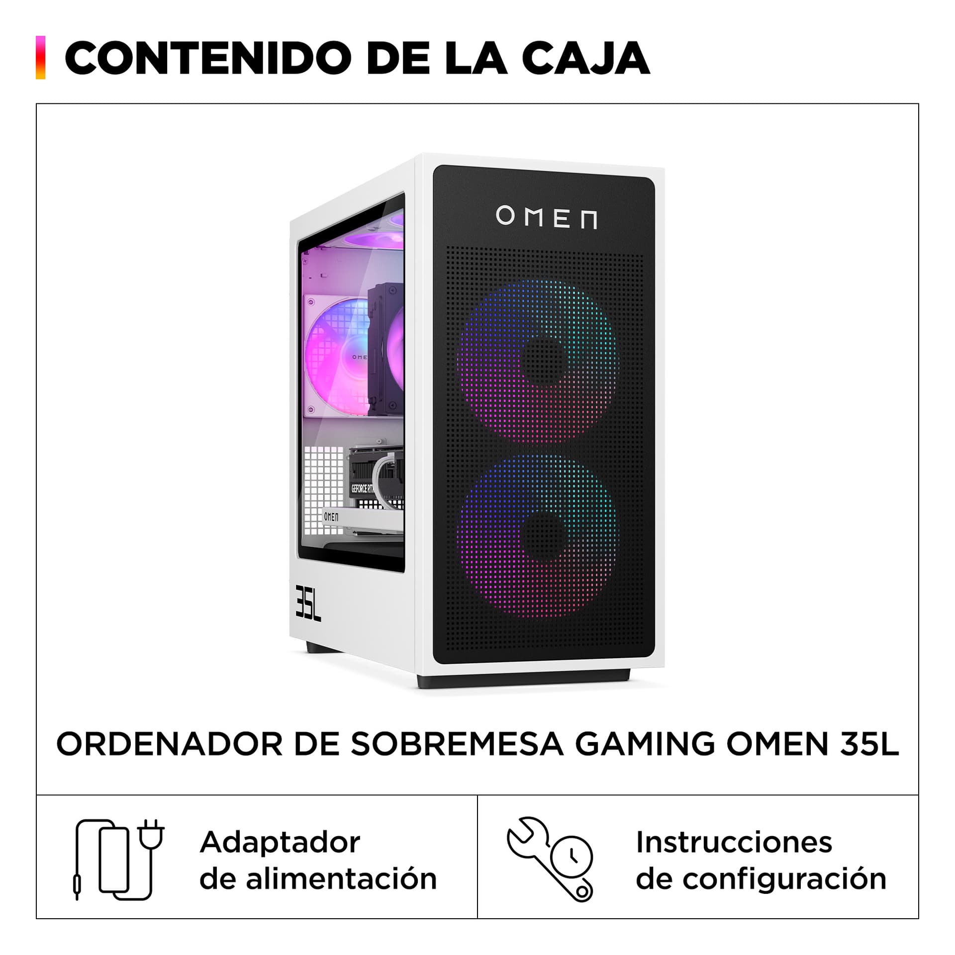 HP - Sobremesa Gaming HP OMEN GT16-0091ns, Intel Core Ultra 7-265F, 32GB, 1TB SSD, Nvidia GeForce RTX 5070Ti 16GB, W11. - imagen 5