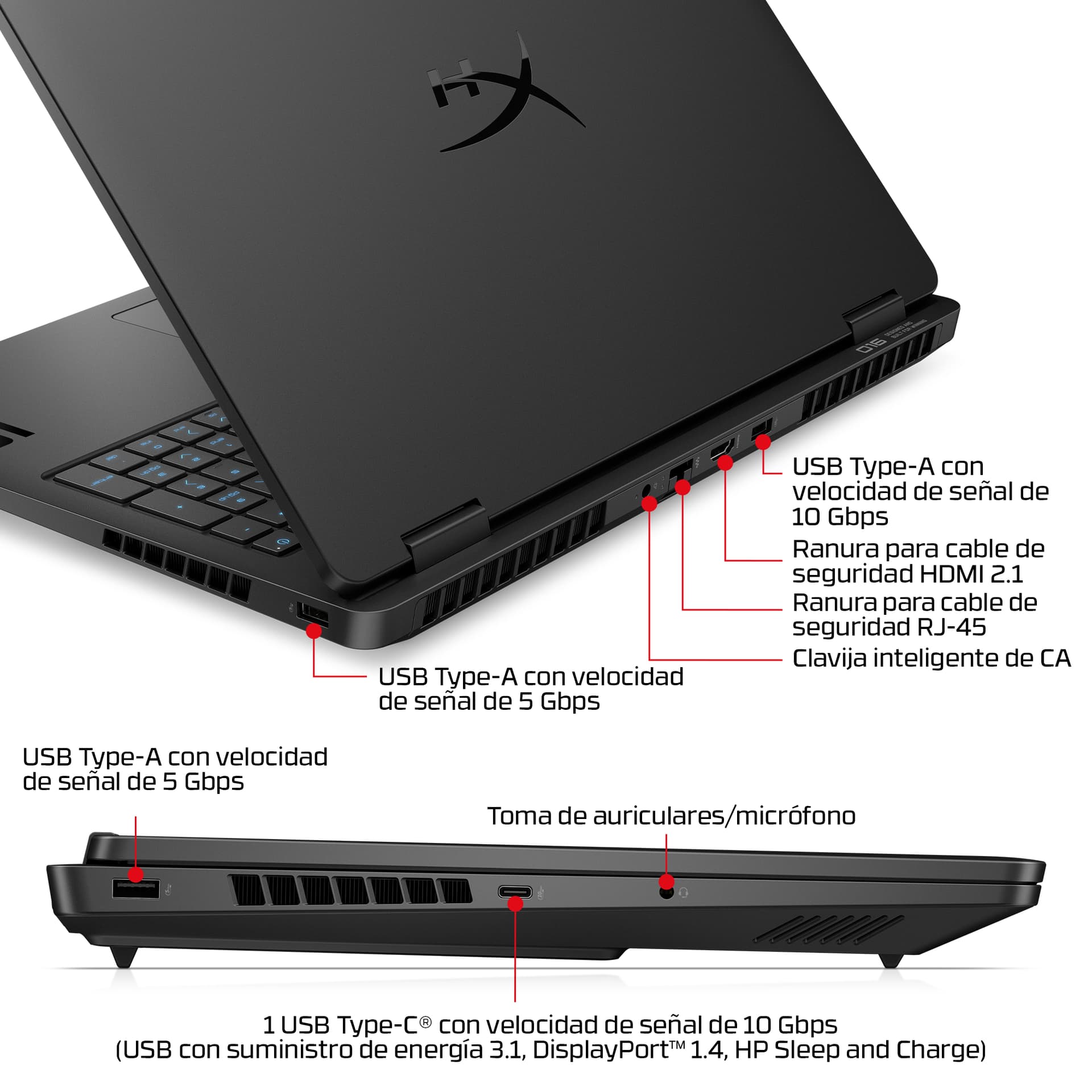 HyperX OMEN 16 pulgadas Gaming Laptop PC 16-am2012ns - imagen 5