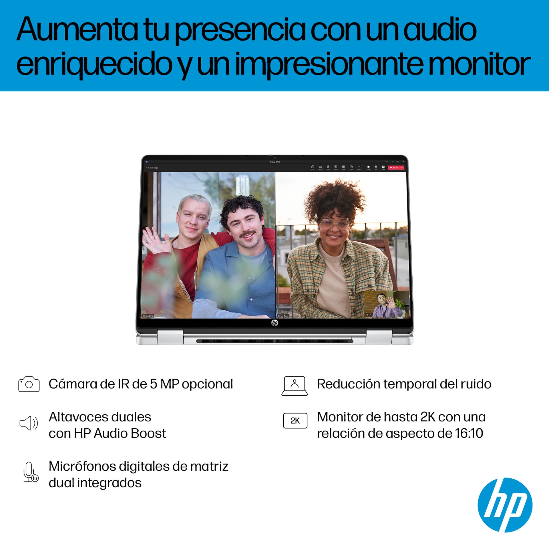 HP - Convertible 2 en 1 HP OmniBook 5 Flip 14-fp0003ns, Intel Core 7-150U, 16GB, 1TB SSD, 14', W11. - imagen 11