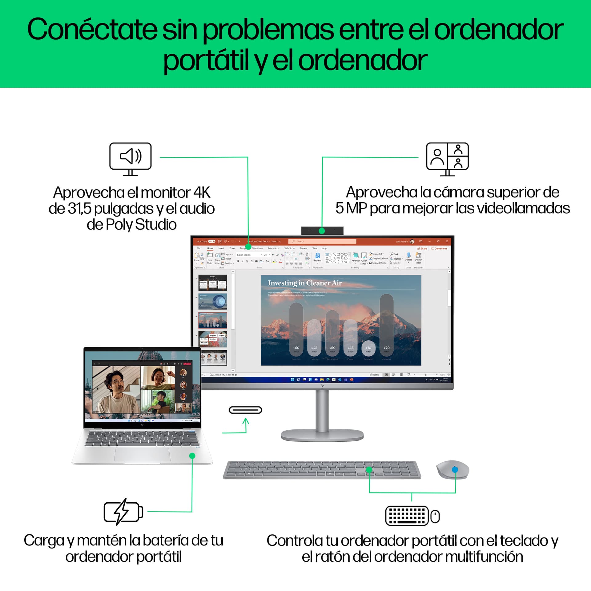 HP - All-in-One HP OmniStudio X 32-c0006ns, Intel Core Ultra 5-125H, 32GB, 1TB SSD, 31,5', W11. - imagen 11
