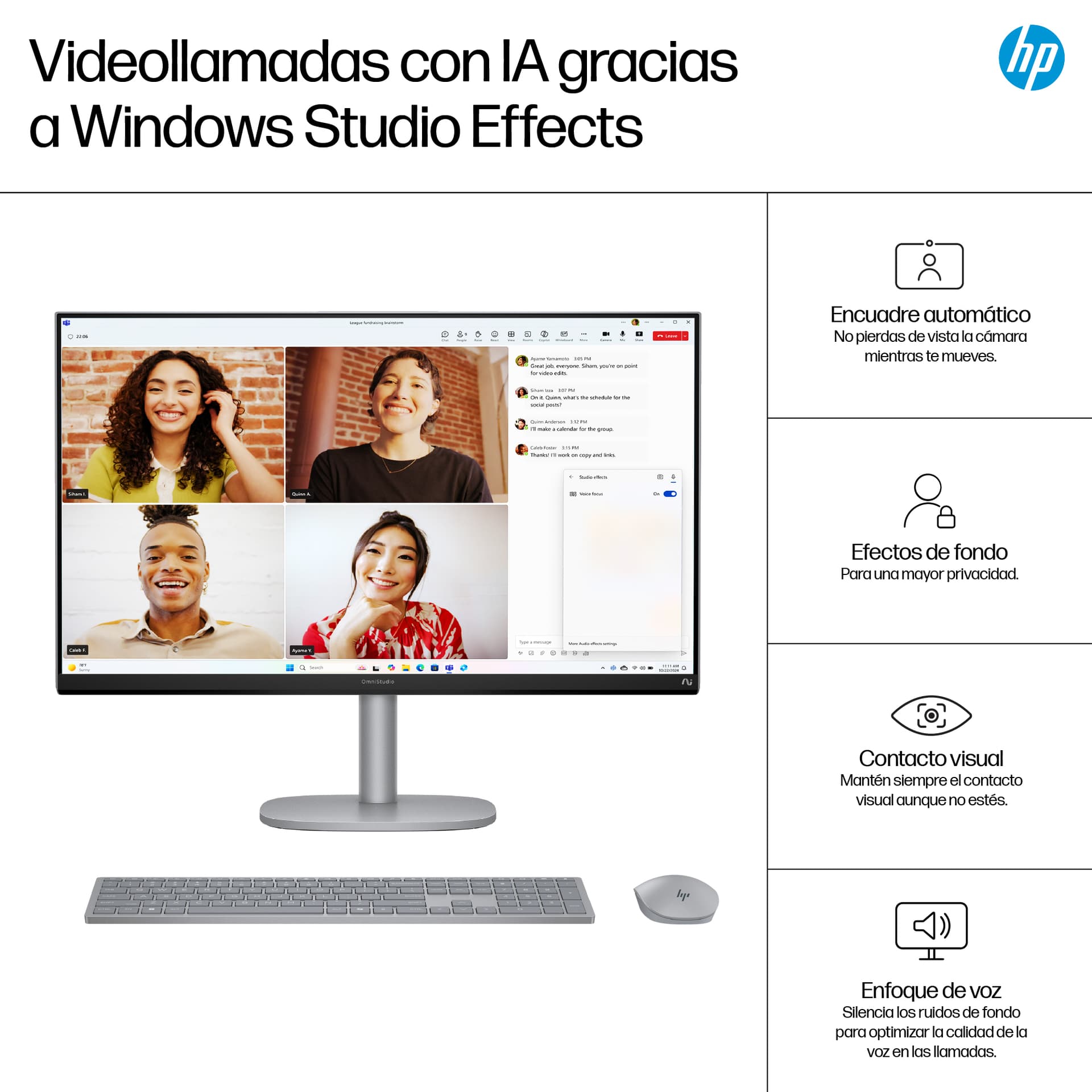 HP - All in One HP OmniStudio X 32-c1005ns, Copilot+PC, Intel Core Ultra 7-258V, 32GB, 1TB SSD, Intel Arc, 31,5', W11. - imagen 11