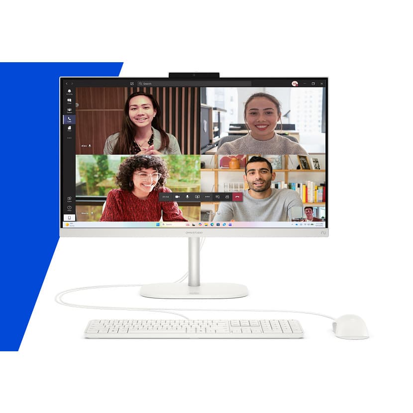 All in one - HP OmniStudio 24-cw0001ns Copilot+ PC, 23.8" Full-HD, AMD Ryzen AI 7 445 50 TOPS, 32 GB RAM, 1 TB SSD, Windows 11 Home, Blanco algodón - imagen 8