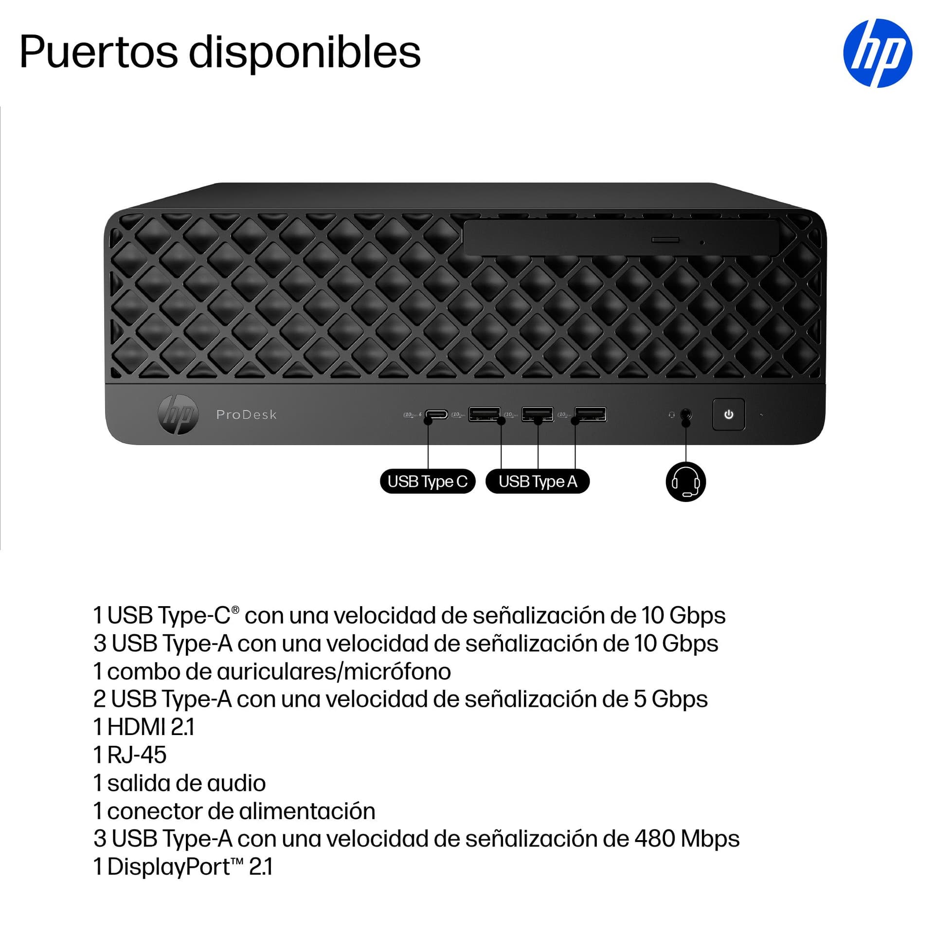 PC sobremesa - HP ProDesk 4 SFF G1i Profesional, Intel® Core™ Ultra 5 235, 16 GB RAM, 512 SSD, HD Graphics, Windows 11 Pro, Negro Jack - imagen 5