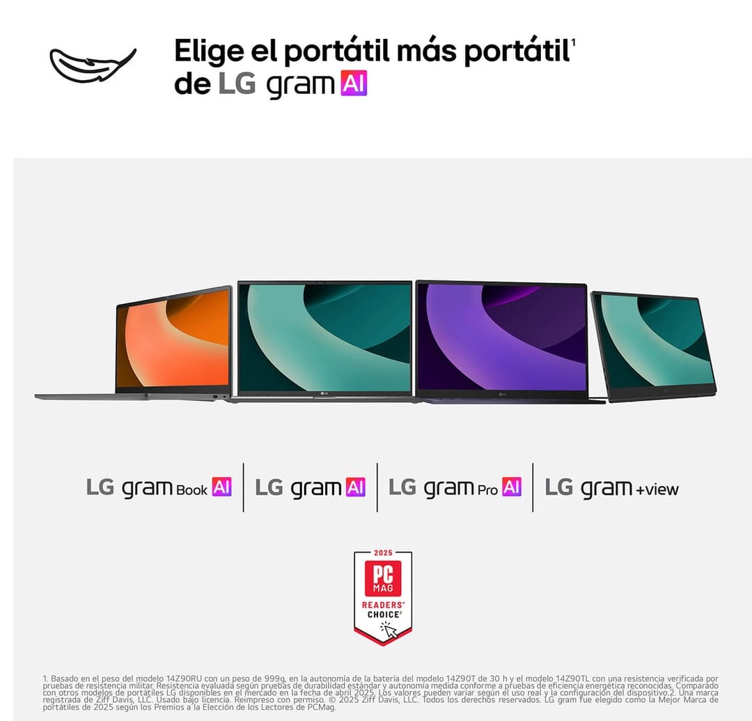 Portátil - LG 15Z80T-G.AU88B Copilot+ PC, 15" Full-HD, AMD Ryzen™ AI 7 350, 50 TOPS, 32GB RAM, 1TB SSD, Radeon™ 860M, W11H - imagen 13
