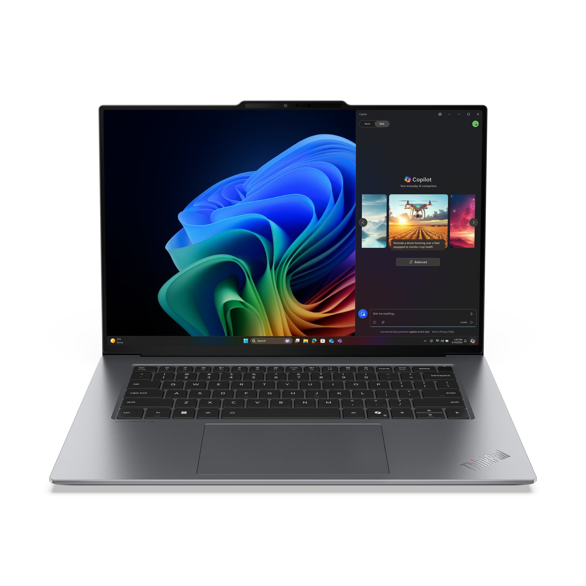Convertible 2 en 1 - Lenovo ThinkPad X9-15 Profesional Copilot+ PC, 15.3" 2.8K, Intel Evo Edition Ultra 7 258V, 32GB RAM, 1TB, Arc Graphics, W11 Pro - imagen 2