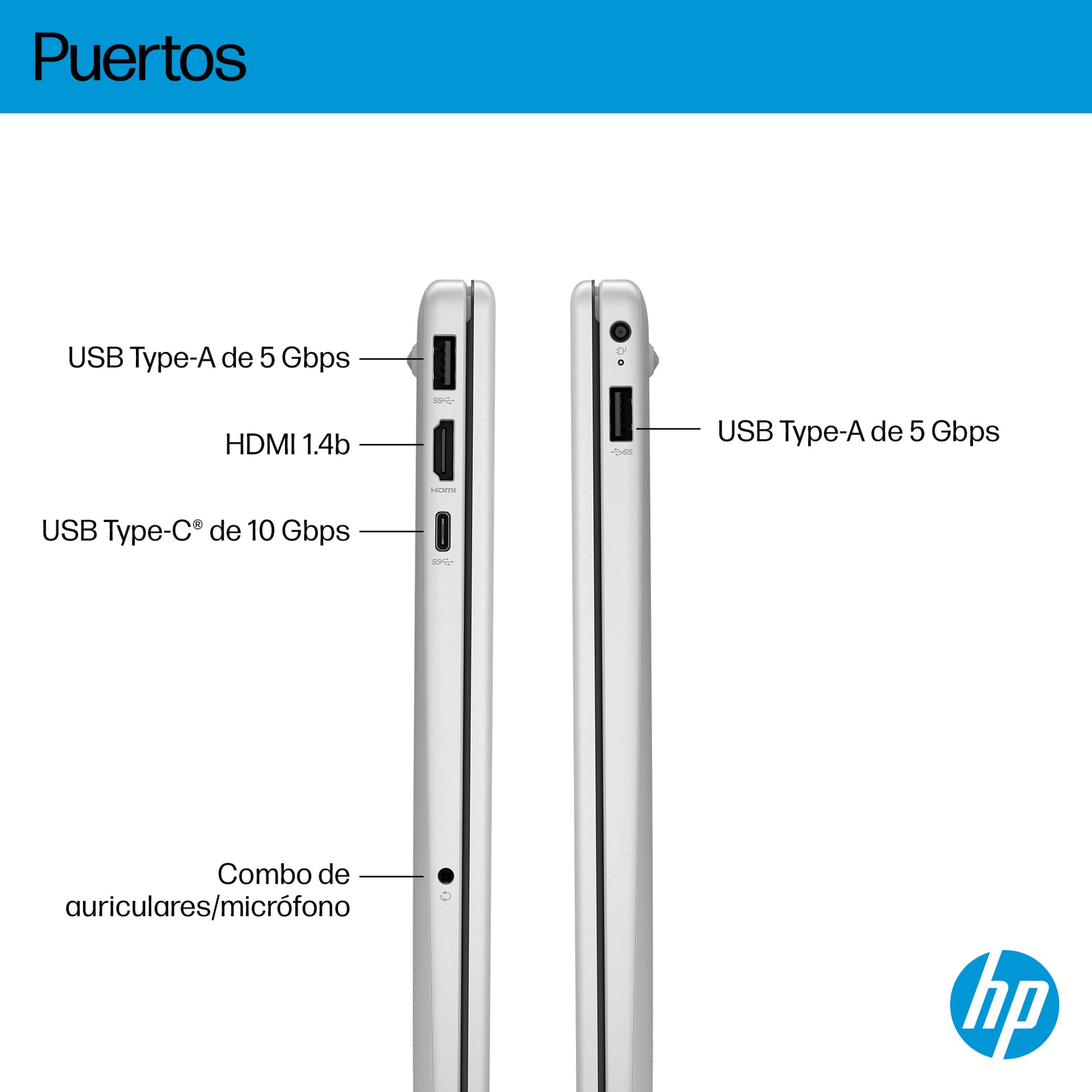 HP - Portátil HP OmniBook 3 15-fn0002ns, Copilot+PC, Ryzen IA 7-350, 16GB, 1TB SSD, 15,6', W11. - imagen 5