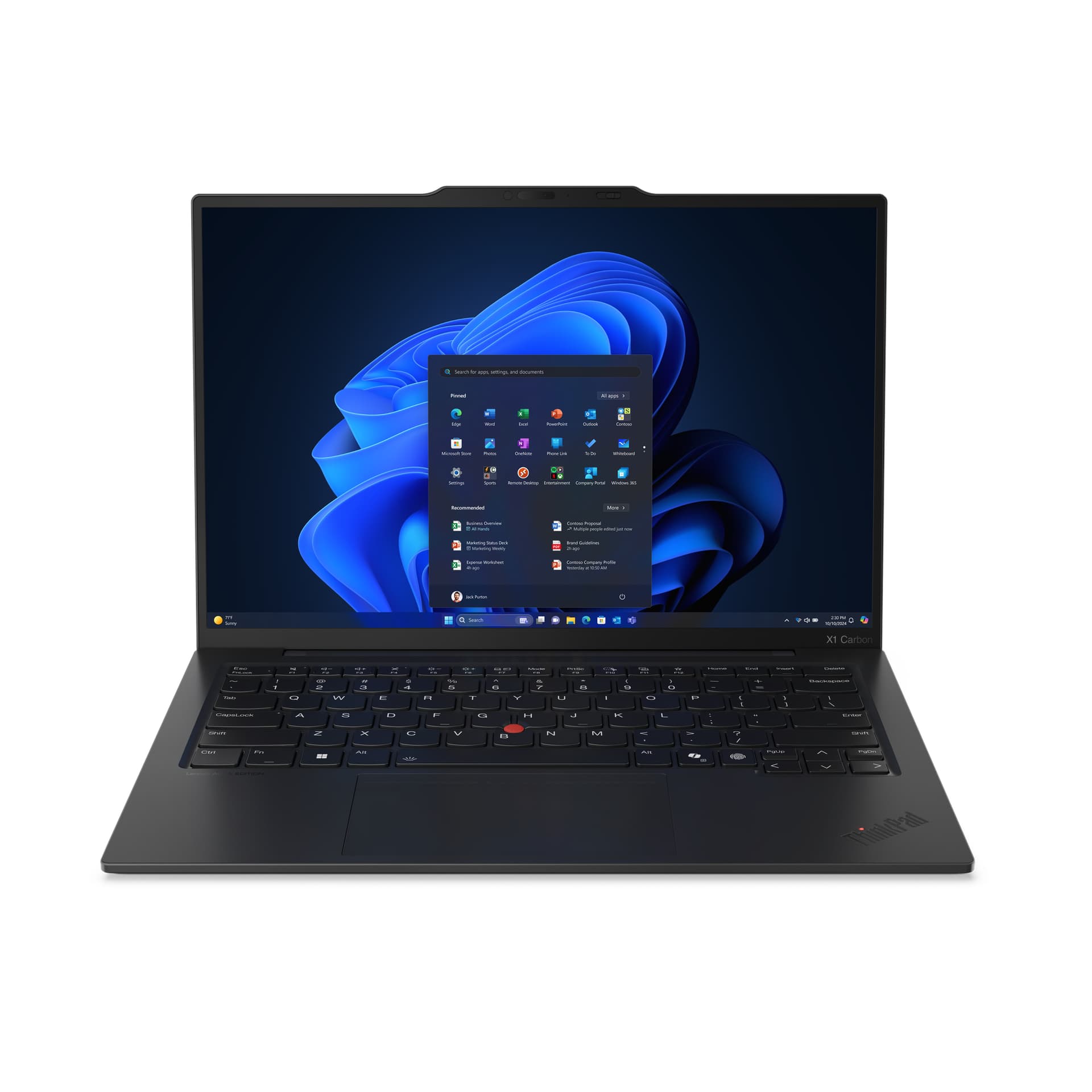 Convertible 2 en 1 - Lenovo ThinkPad X1 Carbon Gen 13 Aura Profesional, 14" WUXGA, Intel® Core Ultra 7 255U, 32GB RAM, 1TB, UHD Graphics, W11P, Negro - imagen 2