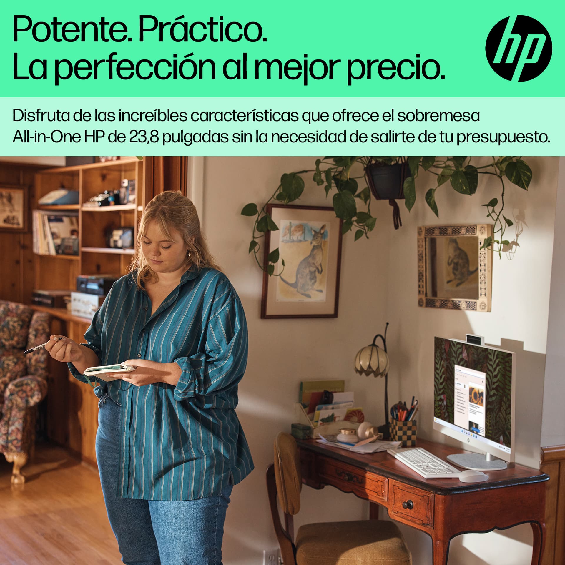 All in One - HP 24-cr0161ns 23,8" Full HD, AMD Ryzen™ 5 7520U, 16 GB RAM, 512 SSD, Gráficos Radeon™ 610M, Sin Sistema Operativo, Blanco - imagen 13