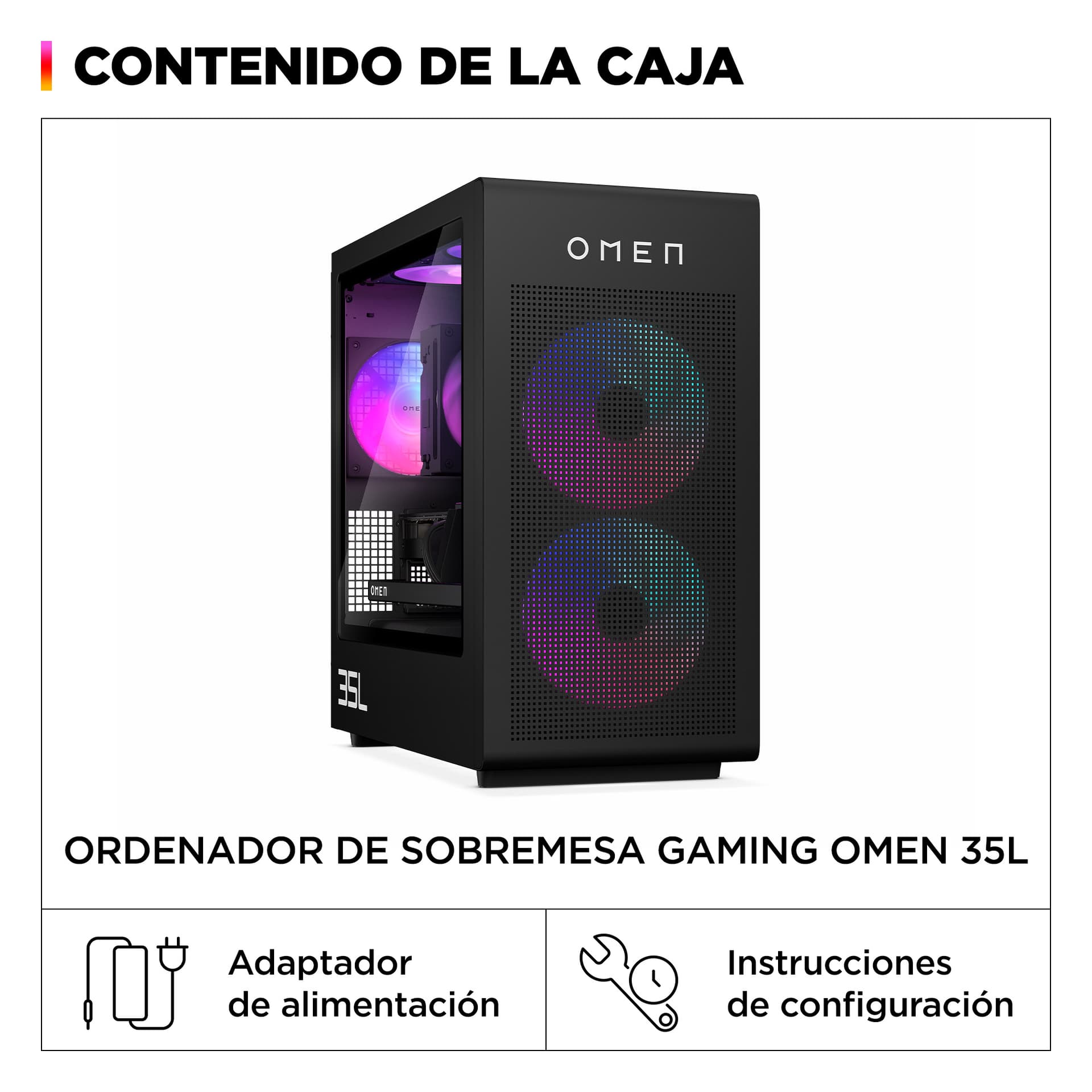 HP - Sobremesa Gaming HP OMEN GT16-0126ns, Ryzen 7-8700F, 32GB, 2TB SSD, NVIDIA GeForce RTX 5060Ti 16GB, W11. - imagen 4