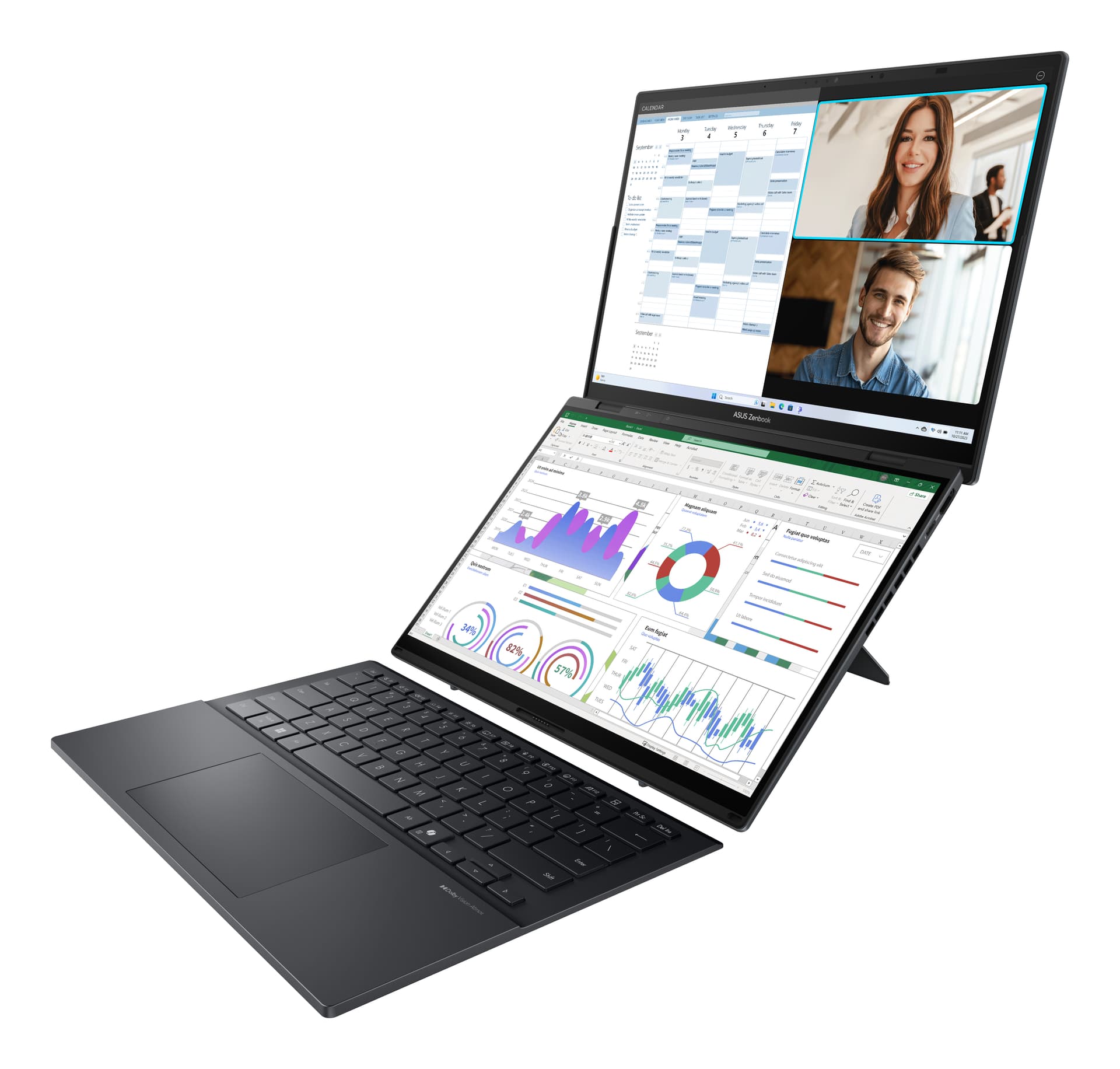 Asus - Portátil ASUS Zenbook Duo UX8406CA-QL335W, Intel Core Ultra 7-255H, 32GB, 1TB SSD, 14' OLED, W11. - imagen 4