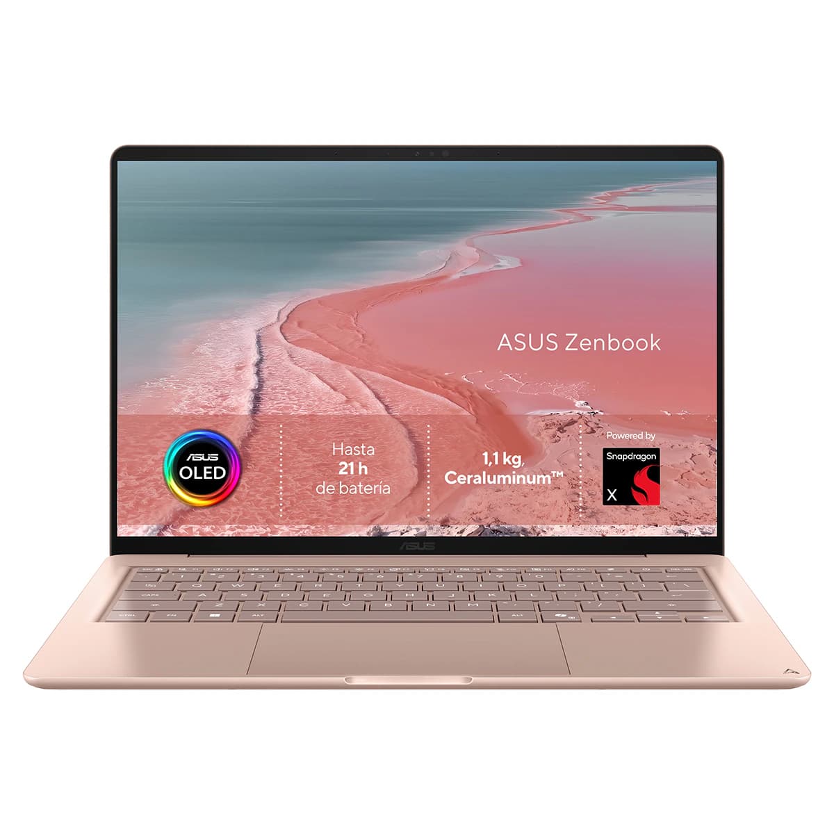 Asus - Portátil ASUS Zenbook 14 OLED Copilot+ PC UX3480QA-U1091W, Snapdragon X1-26-100, 16GB, 256GB SSD, 14", W11.